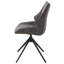 Chaises de salle à manger pivotantes modernes en chenille brun - ensemble de 2 chaises d'appoint à oreilles rembourrées avec base en fer