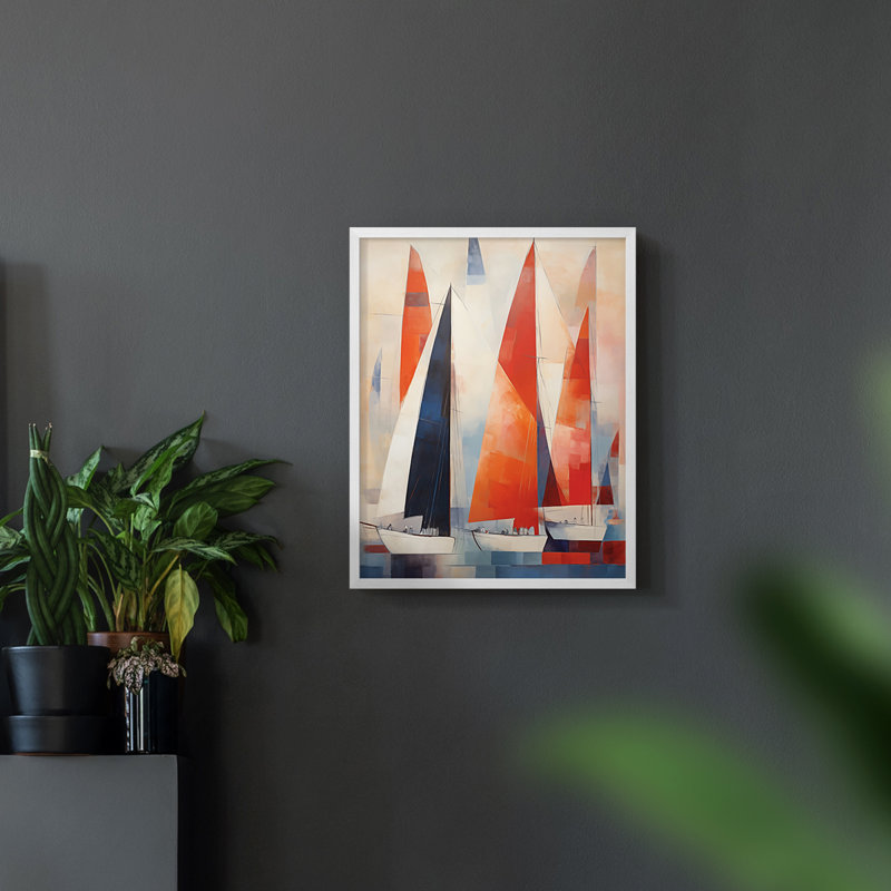 NAUTICAL Series CDxxxiv - reproduction encadrée de qualité supérieure - prête à être accrochée - aucun clou requis
