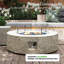 Table de foyer d'extérieur au béton au propane liquide 50000 BTU maximum