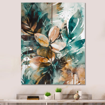 Rosshirt «Green and Brown Visions In Boho II», reproduction sur toile