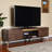 Simon 2-Door Transitional Walnut Brown Finished Wood TV Stand, 60.8'' W X 15.45'' D X 18.35'' H