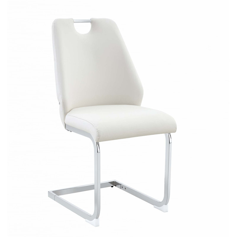 Chaises de cuisine en polyuréthane, 4, Blanc