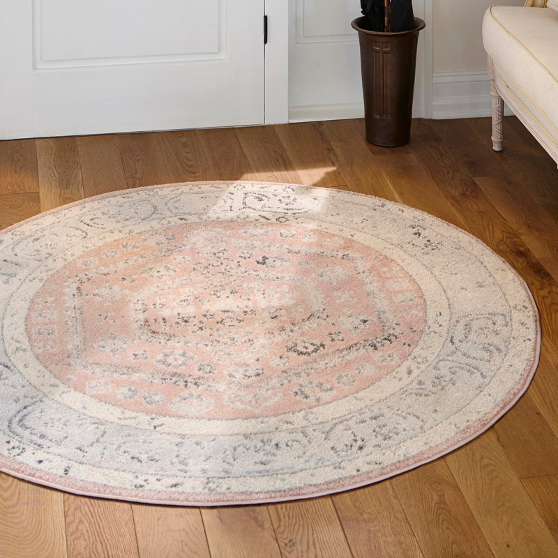 Edson Oriental Indoor Rug, Round 7'