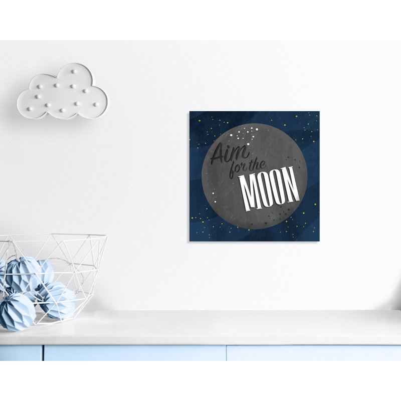 «Aim for the Moon», art sur toile, H 24 po x l 24 po x P 1,5 po