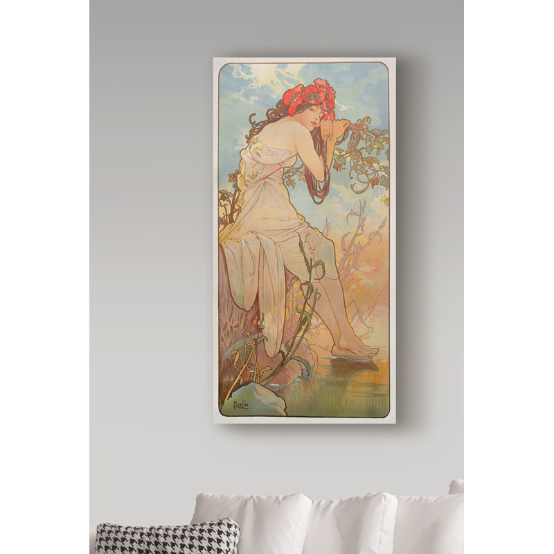 « the seasons : summer, 1896 », reproduction de peinture à l’huile sur toile tendue, H 19 po x l 10 po x P 2 po