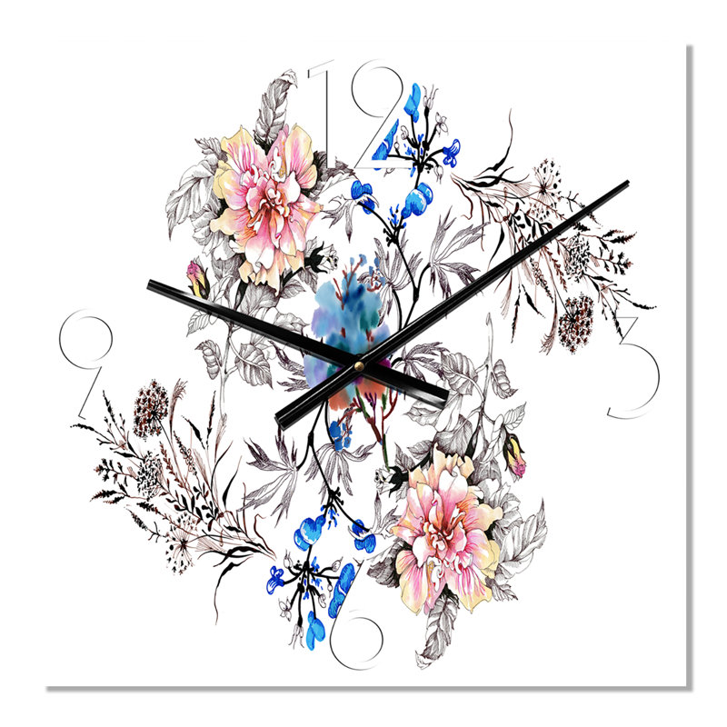 Horloge murale Wildflowers, Grand