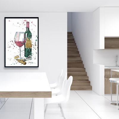 "Bouteille de vin rouge" sur toile
