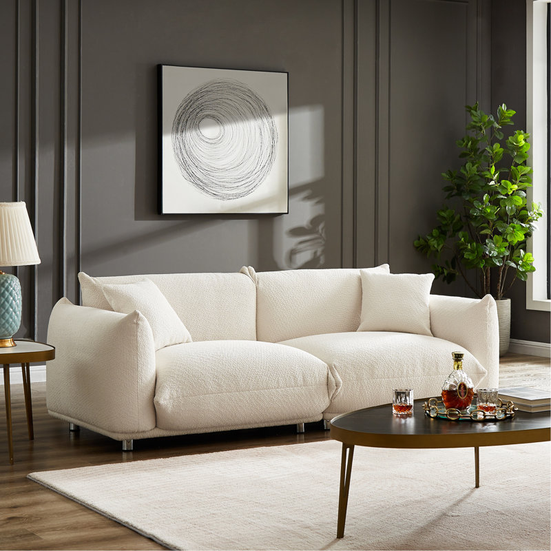 Upholstered 33.05 " Sherpa Loveseat