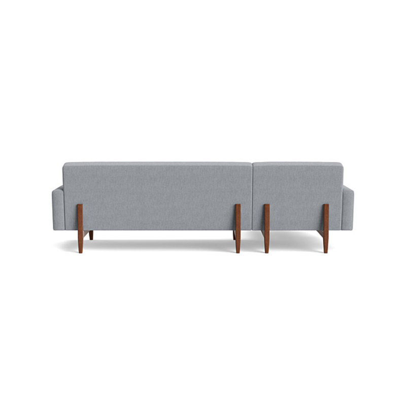Tyler Chaise Sectional, Performance Weave - Zinc, Left Hand Facing