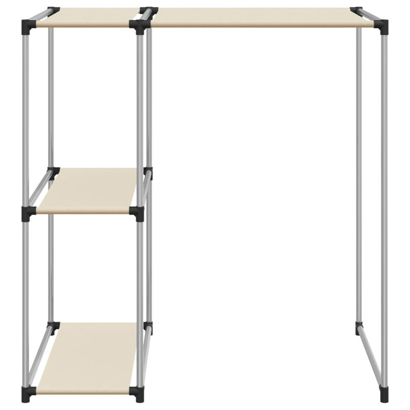 87cm W Metal Shelving Unit, Cream