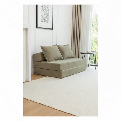 Canapé-lit pliable avec méridienne et matelas