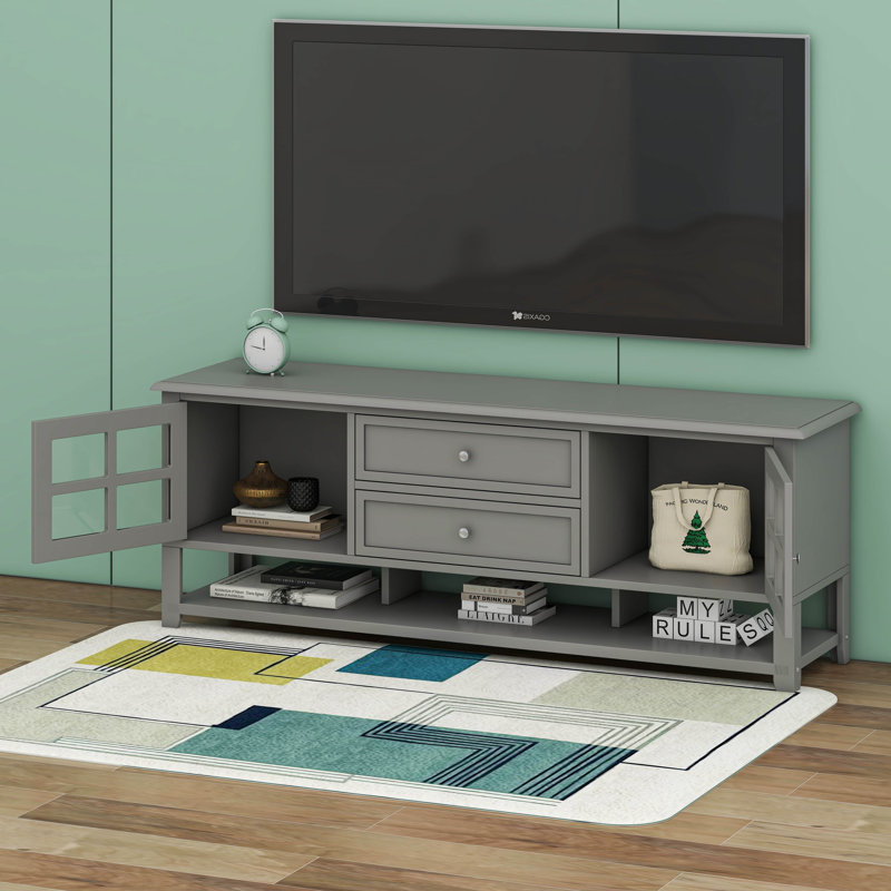 Modern TV Stand Fits Up to 60 Inch TV, Multifunctional Storage Entertainment Center Media Console Cabinet for Living Room Bedroom