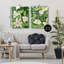 Ensemble d'art mural sur toile 2 pièces Traditional Lilies with Leaves, design par Susan Arnot-707972434