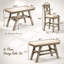 Ensemble de salle à manger à hauteur de comptoir 6 pièces avec rangement, table en bois de style rustique, banc et 4 chaises pour une utilisation polyvalente et confortable
