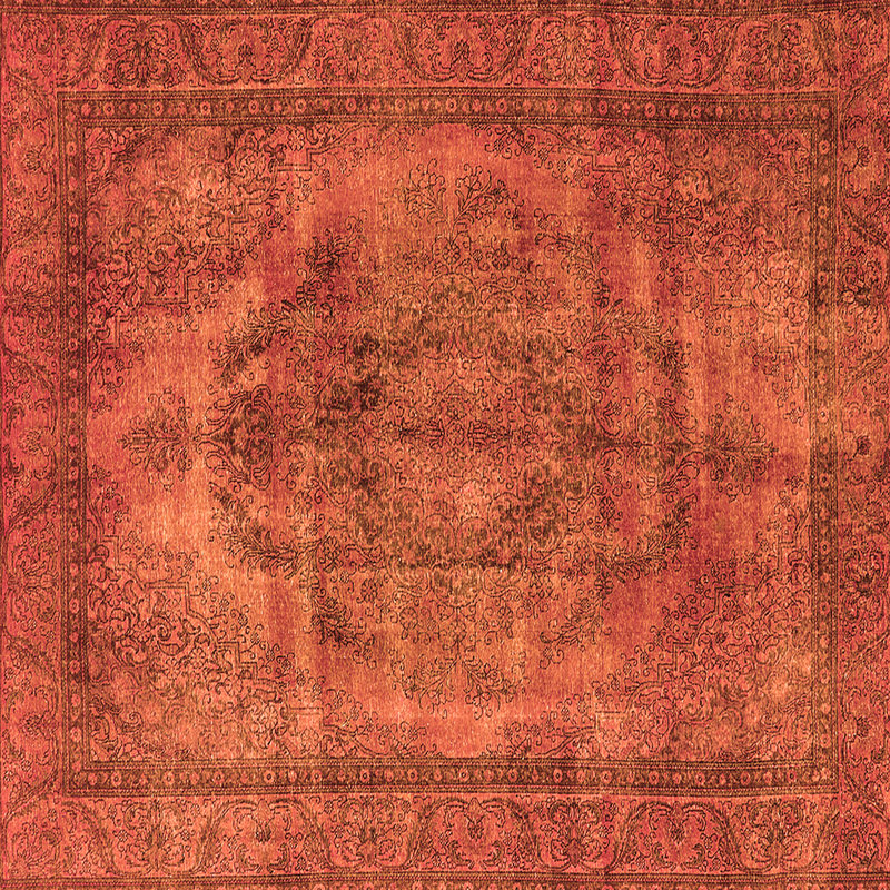Tapis oriental oriental en polyester / chenille tissé à la machine, Carré 4 pi