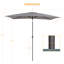 Parasol de marché rectangulaire 120 po x 78 po Dopico-2026650499