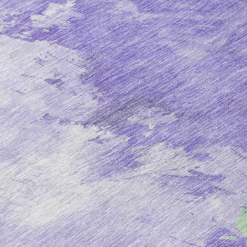 Tapis intérieur / extérieur lavable mauve Braeas - LOOMlan, 8 pi x 8 pi