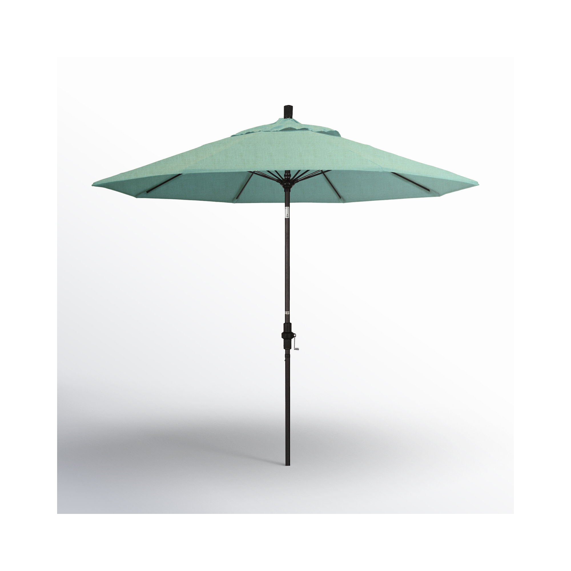 Roverta 9' Market Sunbrella® Umbrella, Spectrum Mist Sunbrella® Plainweave, Black