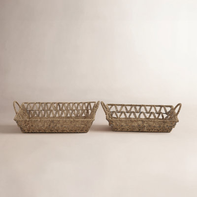 Fortuna Handmade Seagrass Decorative Basket 2
