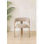 Chaises de salle à manger rembourrées à 3 pieds et structure en métal aspect bois 2 pièces-115715345-115715344