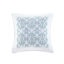 Courtepointe en microfibre à motif de volants 4 pièces blanc très grand / très grand avec coussin décoratif - réversible en mélange de coton, avec volant décoratif