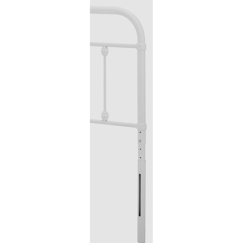Ellen Classic Metal Headboard, White, Queen