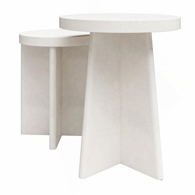 Round End Tables, Set of 2