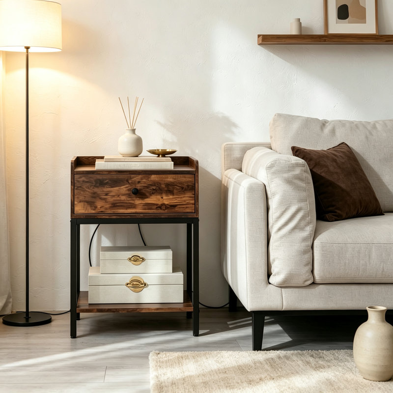 40 cm W Bedside Table