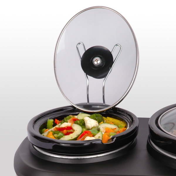 Friends Themed White Triple Slow Cooker Buffet Server