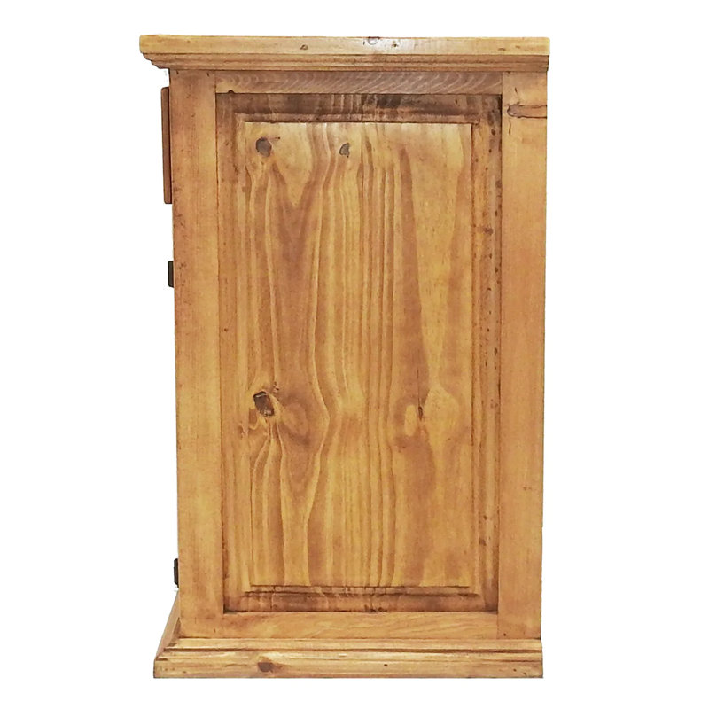 Table buffet en bois de pin massif 2 tiroirs 46,5 po Teanna