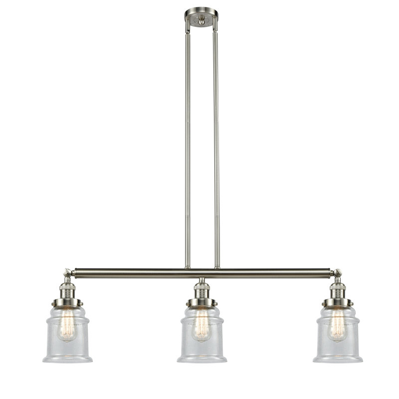 Galaviz 3 - Light Kitchen Island Pendant, Antique Brass, No Bulb Included, Seedy