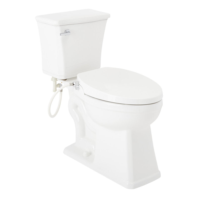 Benbrook 1.28 GPF Two Piece Elongated Toilet, Chrome