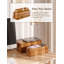 Boîte de gestion de câbles en bois d'acacia à bord arrondi - ensemble de 2 cordons de rangement pour la maison et le bureau-125441133