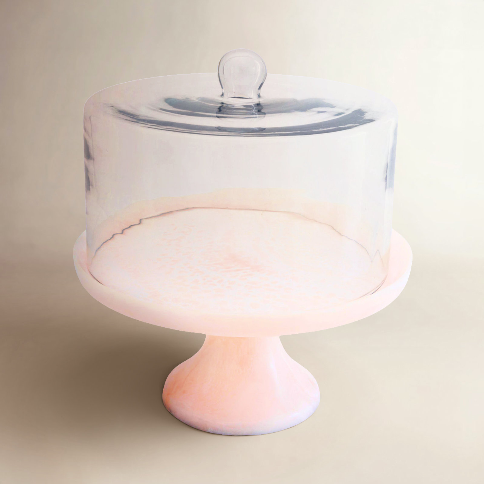 Lucente Cake Stand, Pink/Clear