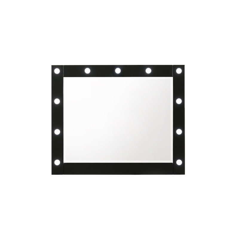 Miroir de paysage de salle de bain 1pc Glam, Noir