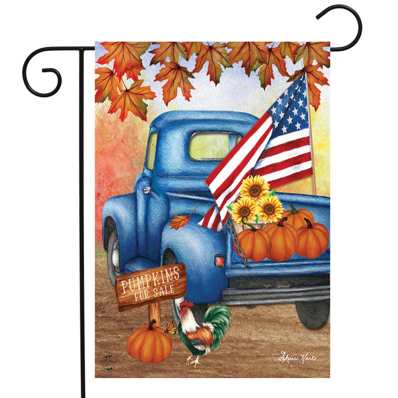 Drapeau de jardin d'automne patriotique