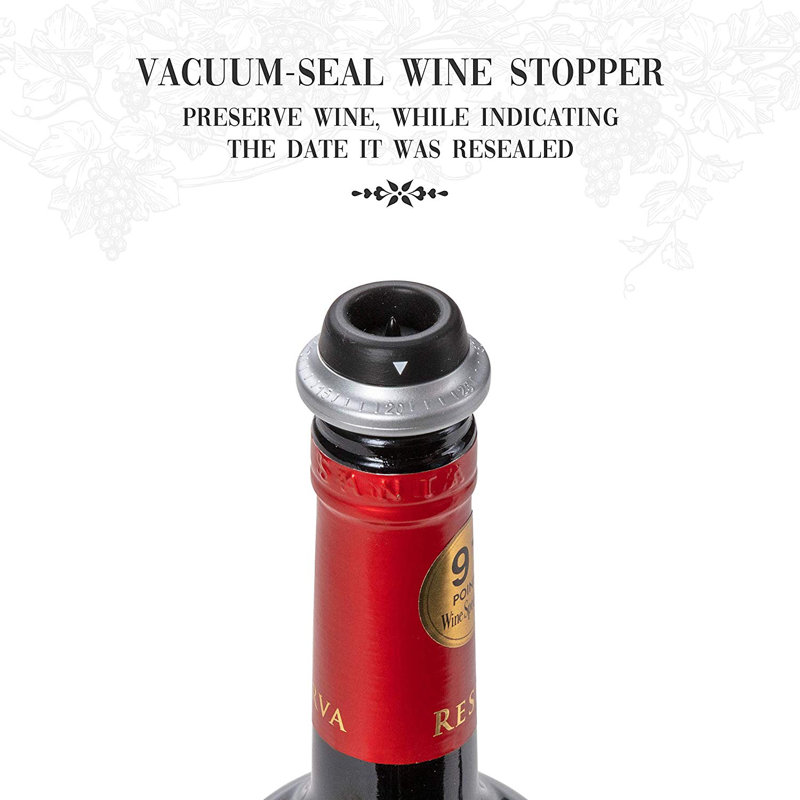 Ivation Black Stainless Steel 7-Piece Electric Wine Opener Set
