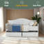 Lit de jour simple en bois avec 2 tiroirs-242982103
