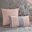 Ensemble d'édredon en satin de coton imprimé gris / grand pêche-117509036-117509035