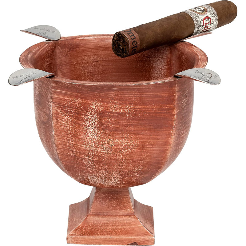 Cendrier Stinky, 4 étriers, Brun rouille