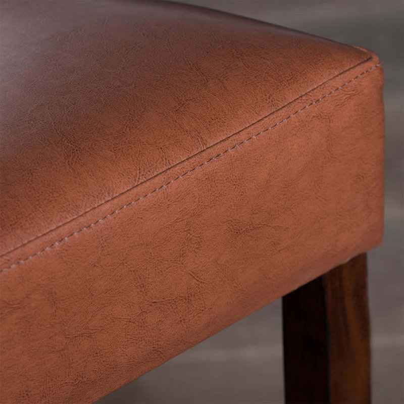 Tabouret de bar sans dossier à hauteur de comptoir en cuir (ensemble de 2), Tabouret de comptoir (siège d'une hauteur de 26 p
