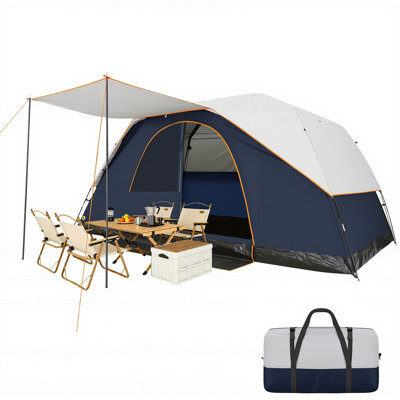 10 Person 30s Instant Setup Cabin Tent, Windproof Camping Tent with Rainfly & Carry Bag for Family Camping