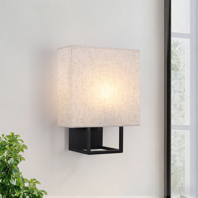 1-light Fabric Hallway Wall Sconce Indoor Light Fixture