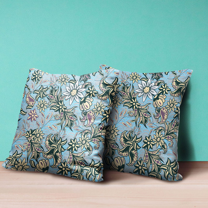 Housse et insert de coussin décoratif intérieur / extérieur en mélange de polyester, 16 po x 16 po