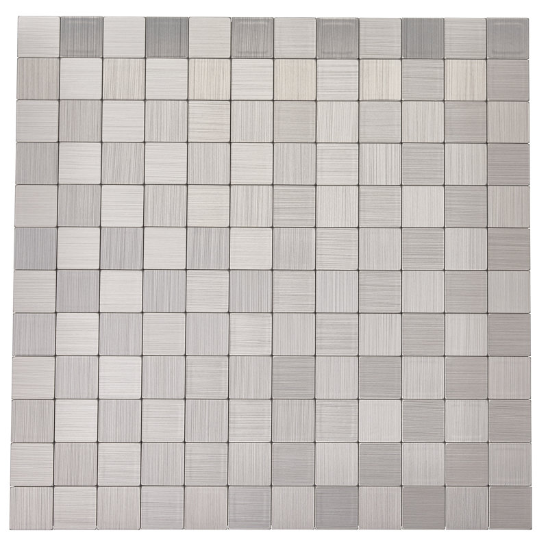 Carreau de mosaïque auto-adhésif en métal 12 po x 12 po