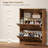 Shoe Cabinet with 2 Flip Drawers, Narrow Shoe Storage Cabinet with Adjustable Shelves and Open Shelf, Farmhouse Storage Organizer for Entryway, Hallway, Holds 12-16 Pairs, Rustic Brown-976947790