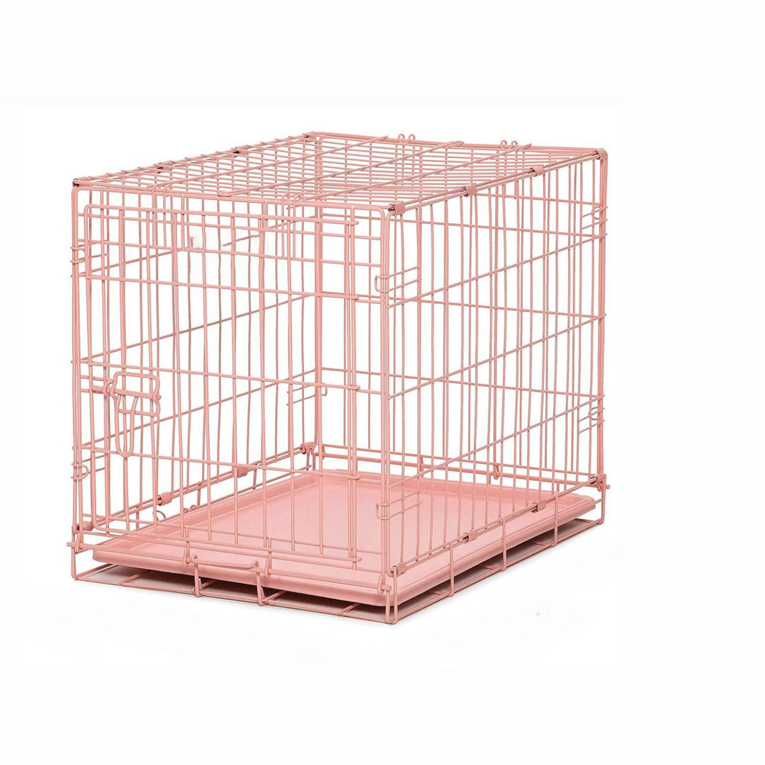 MidWest Homes for Pets Folding Metal Dog Crate with Divider Panel & Leak Proof Tray Midwest Homes For Pets
