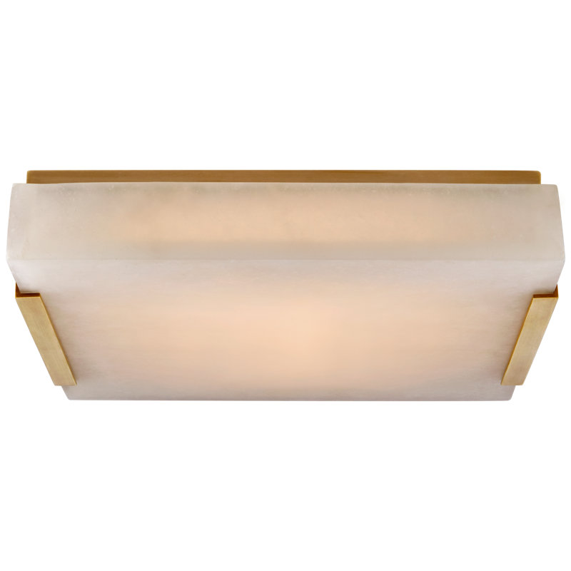 Kelly Wearstler Covet Medium Flush Mount, Antique Brass, 2.25" H x 8.25" W x 8.25" D