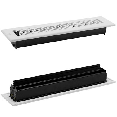 2"x14" Duct Size (Overall 3-1/2"x 15-3/4") Heat Vent (Detachable Steel Metal Louver)| Powder Coated