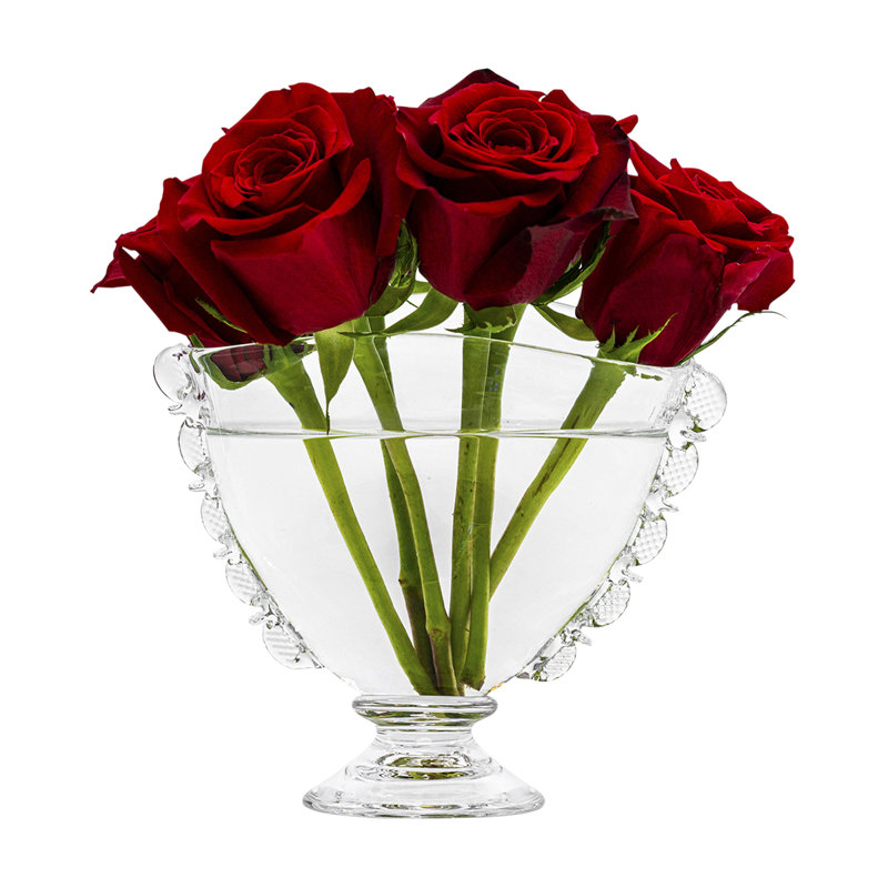 Harriet Fan Vase, 8.5" H x 9" W x 2" D